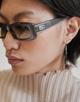 Fendi Y2K Dark Chrome Rectangle Sunglasses - Hey Jude