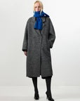 CUBIC | Minimalist Wool, Alpaca + Silk Coat in Smoke Gray
