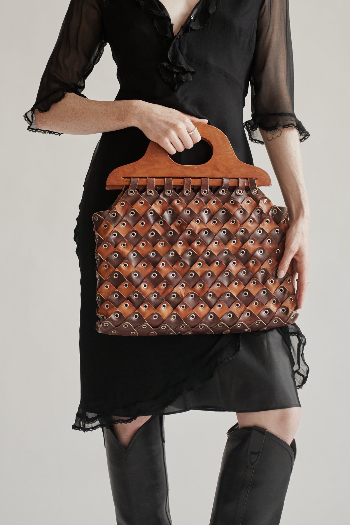 Auburn Patchwork Leather Bag