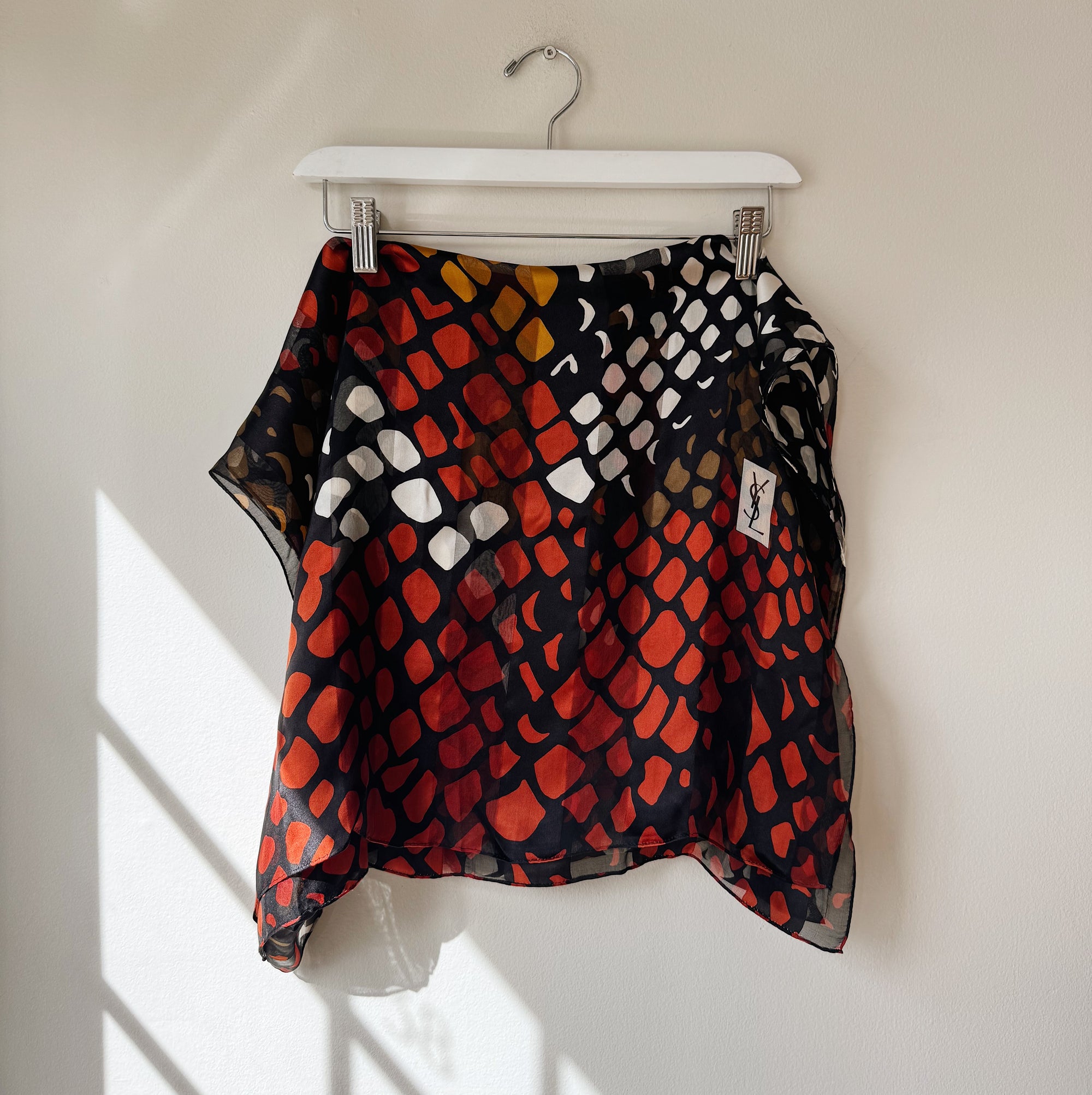 Abstract Vintage YSL Silk Scarf