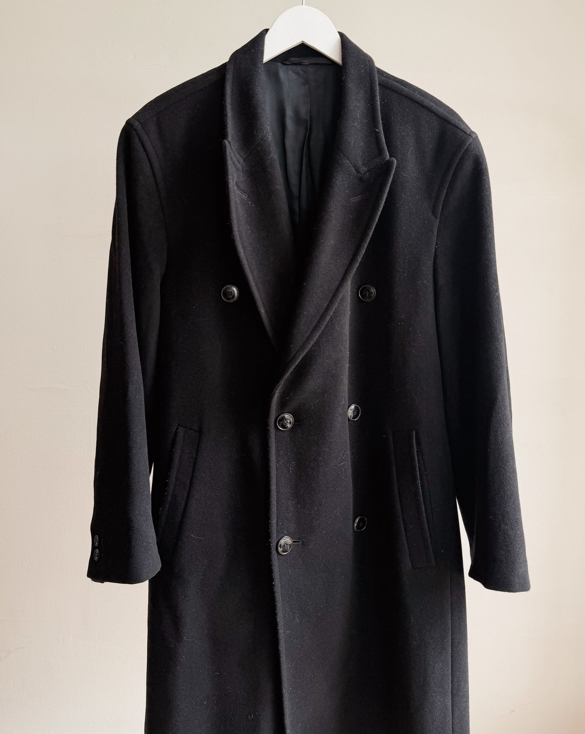 Emmanuel Ungaro Black Cashmere Wool Coat - Hey Jude