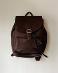 Espresso Leather Backpack