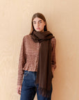 TBCo | Lambswool Oversized Scarf in Chocolate