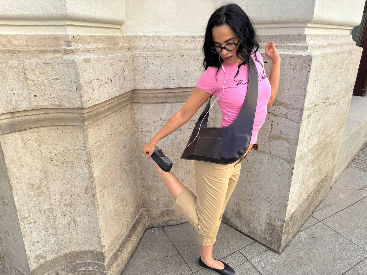 Mas1 | Bruna Leather Crossbody Brown