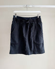 Black Silk Utility Mini Skirt - Hey Jude