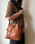 Auburn Drawstring Leather Purse