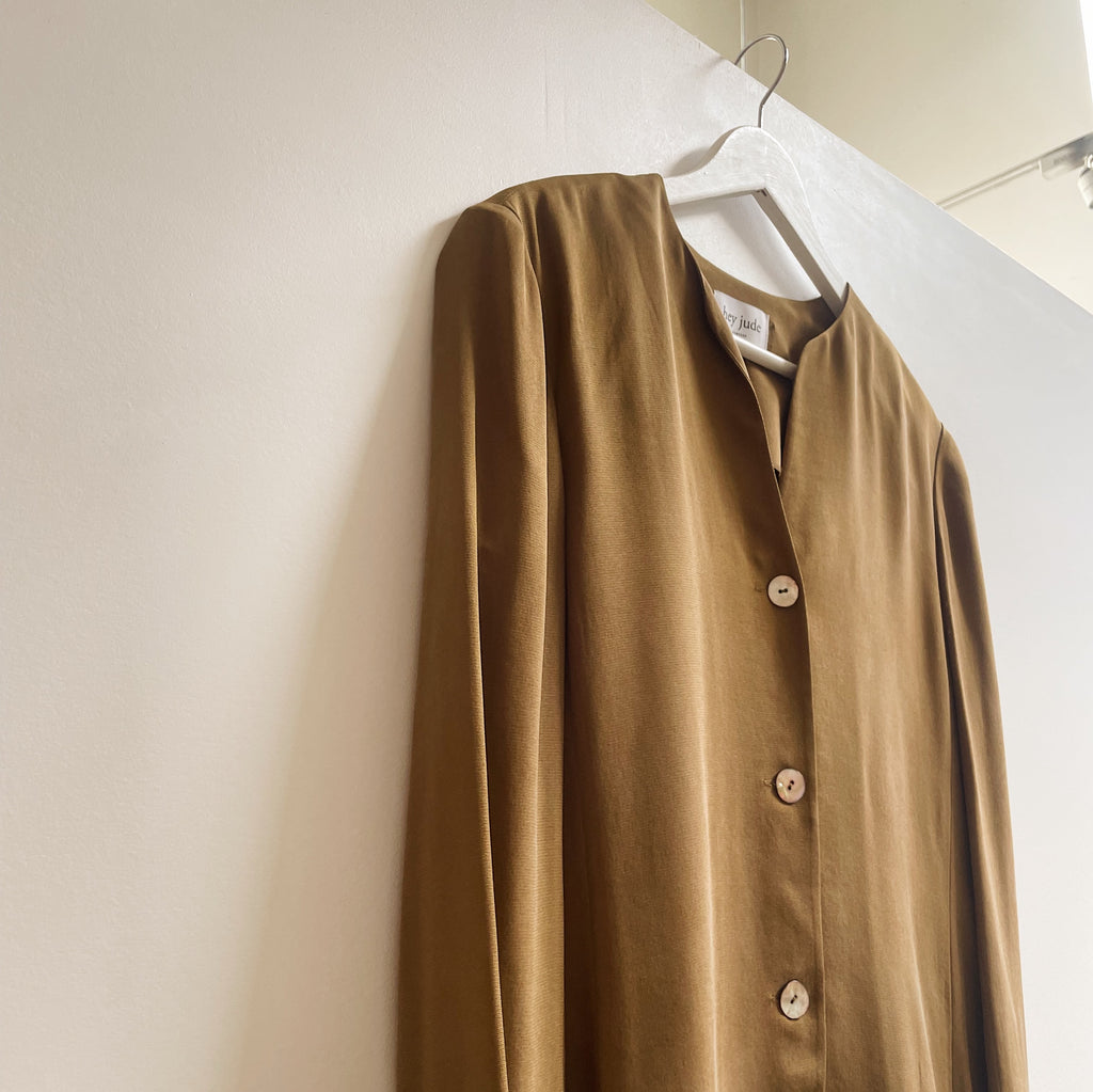 Moss Brushed Silk Cardigan