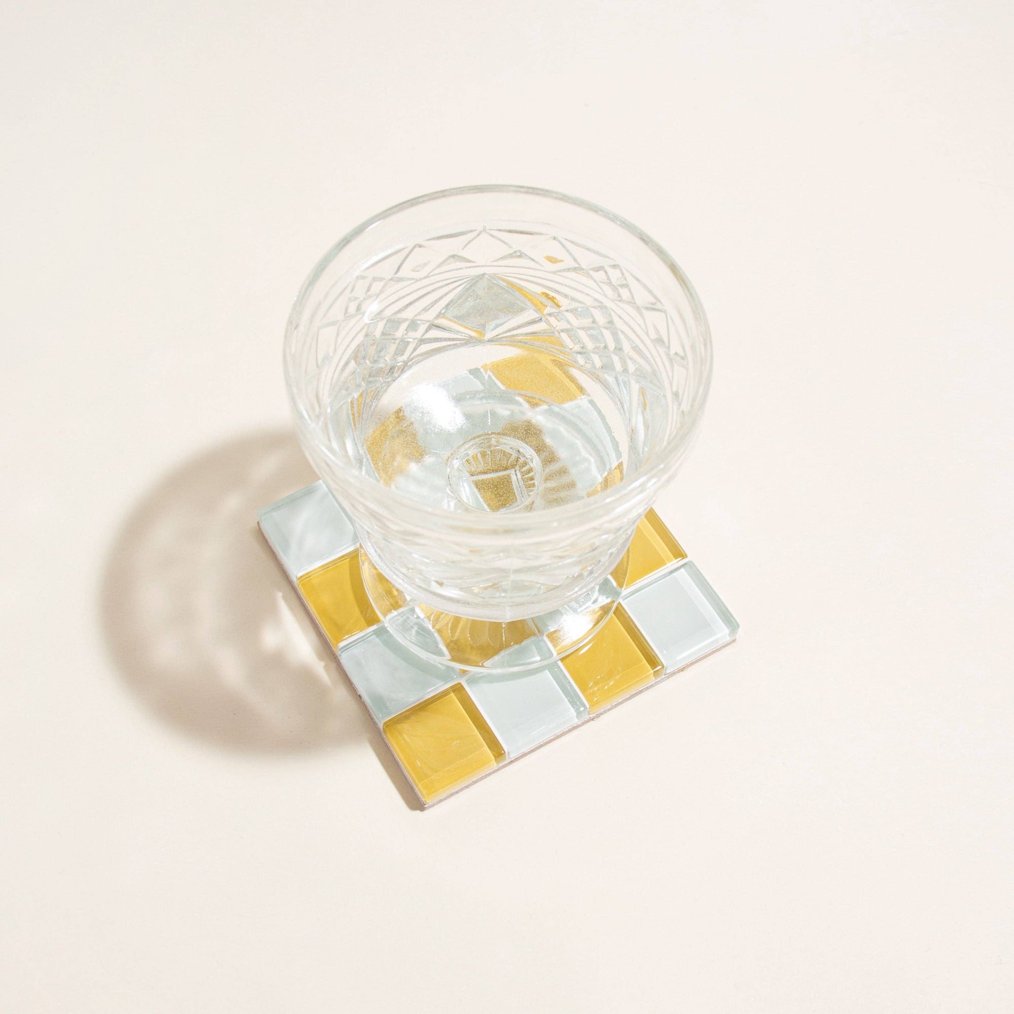 Subtle Art Studios | Glass Tile Coaster in Honey Milk Chocolate - Hey Jude