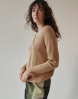 Caramel Button-Up Cardigan