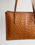 Teak Structured Ostrich Tote