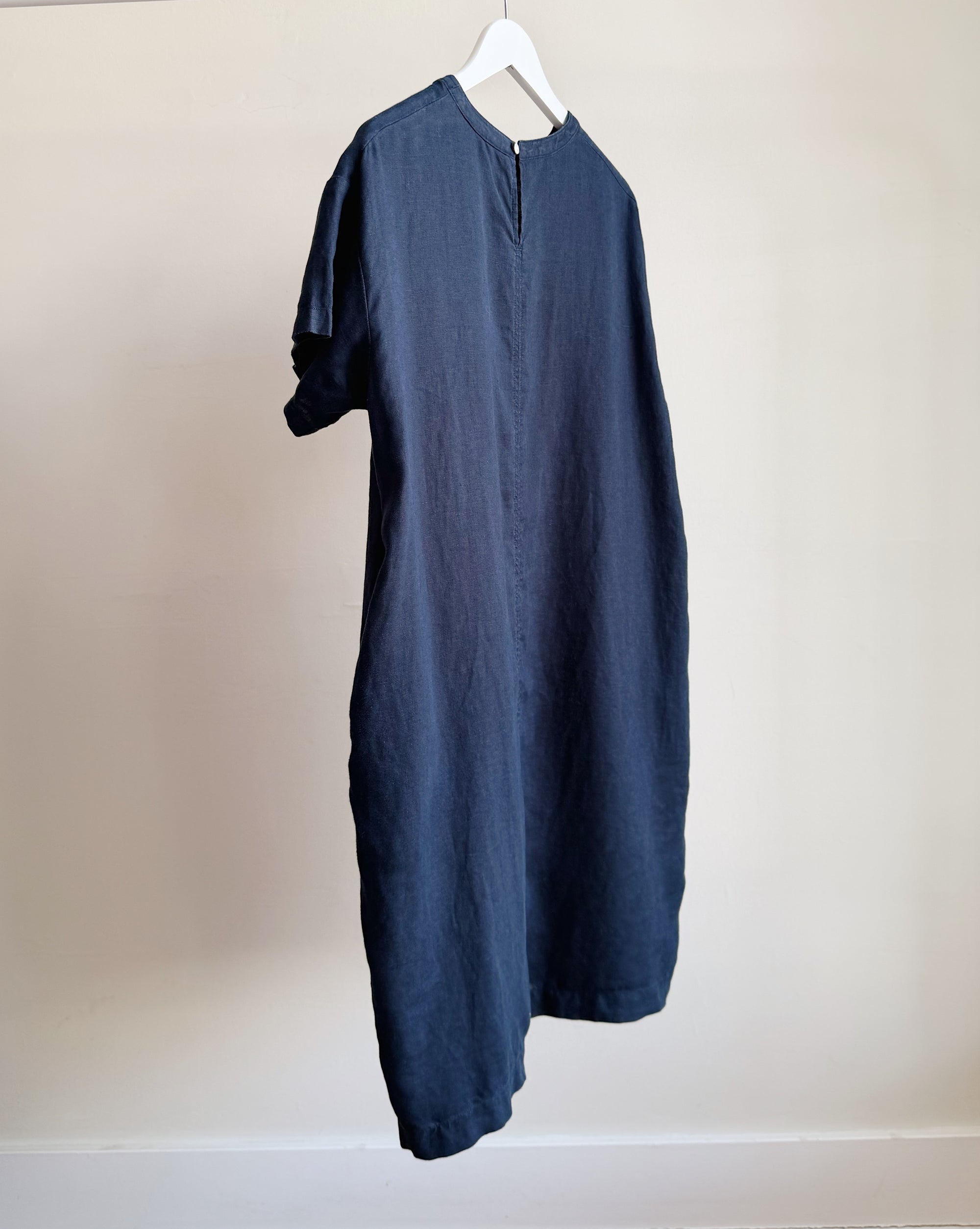 Navy Linen Tshirt Dress
