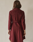 Maroon Tailored Wool Coat