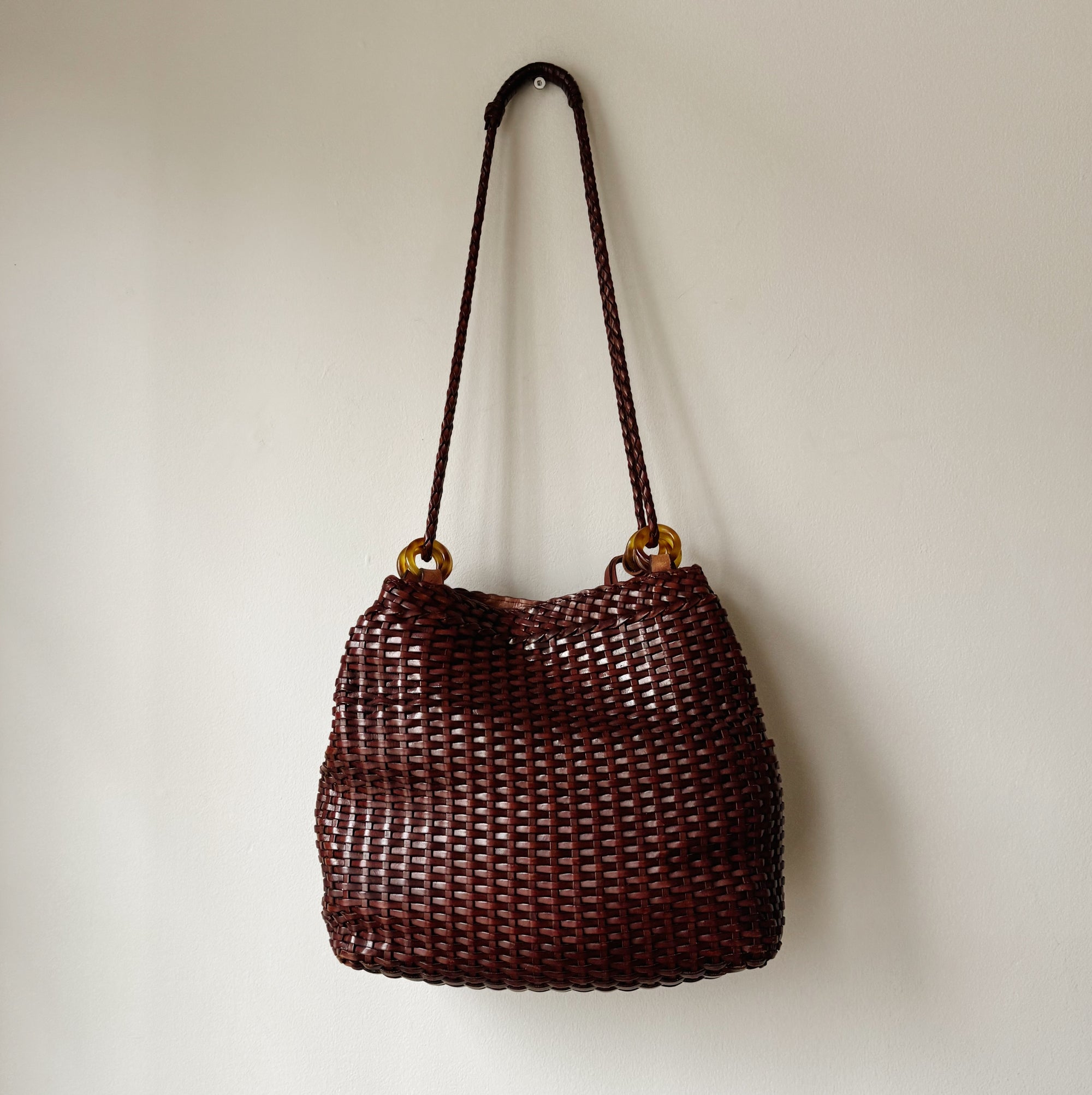 Auburn Woven Leather Shoulder Bag - Hey Jude