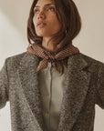 Herringbone Doubled Breast Wool Coat