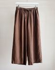 Chocolate Linen Wide Leg Pants