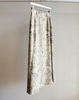 Blue Gray Floral Silk Maxi Skirt - Hey Jude