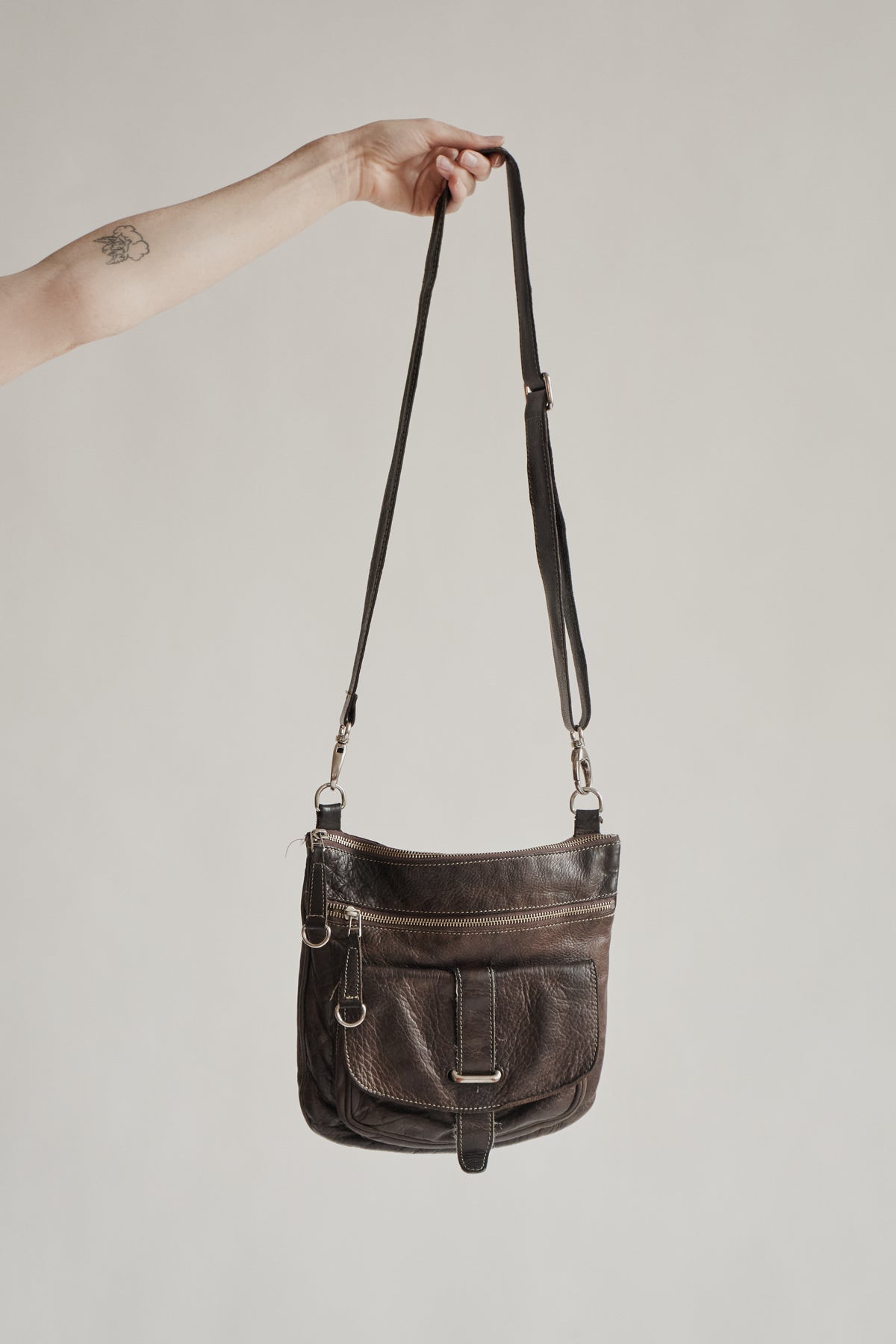 Espresso Leather Messanger Bag
