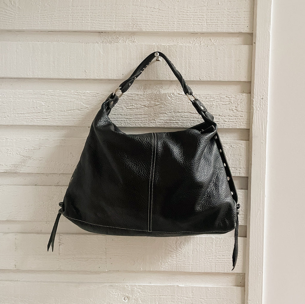 Coal Rectangle Leather Handbag