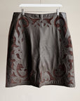 Danier Espresso Leather & Suede Skirt - Hey Jude