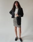 Houndstooth Classic Wool Skirt
