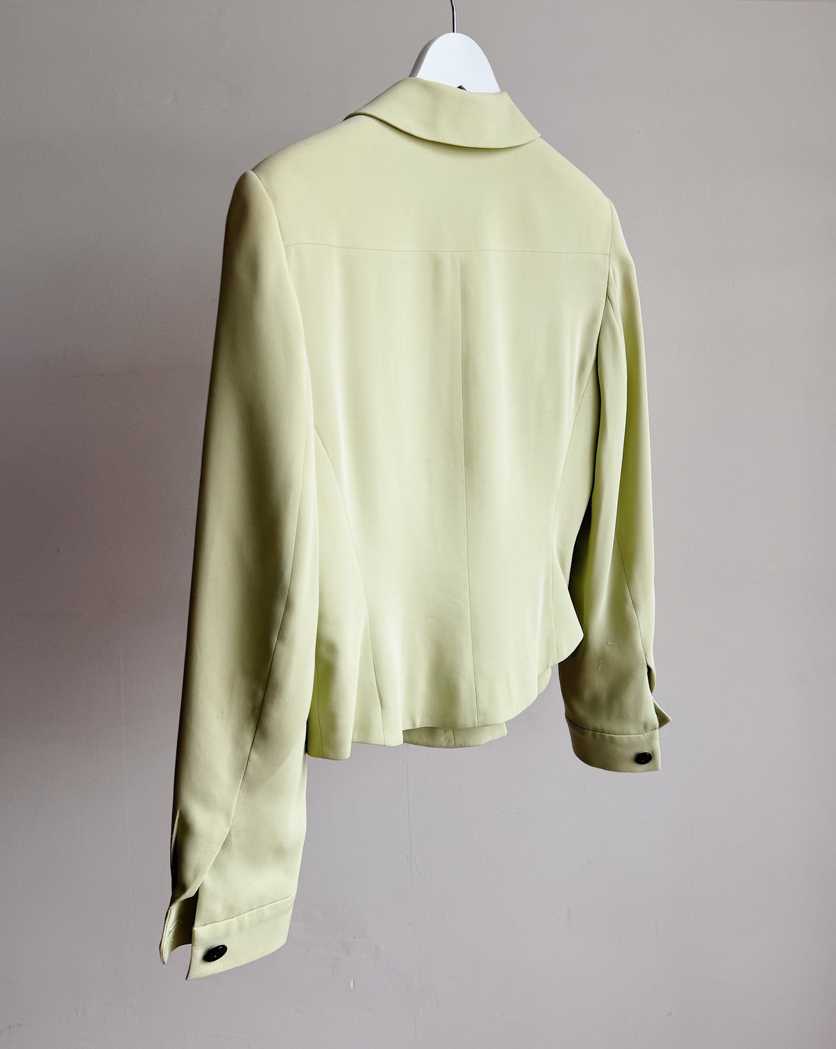 Pistachio Silk Blazer Jacket - Hey Jude