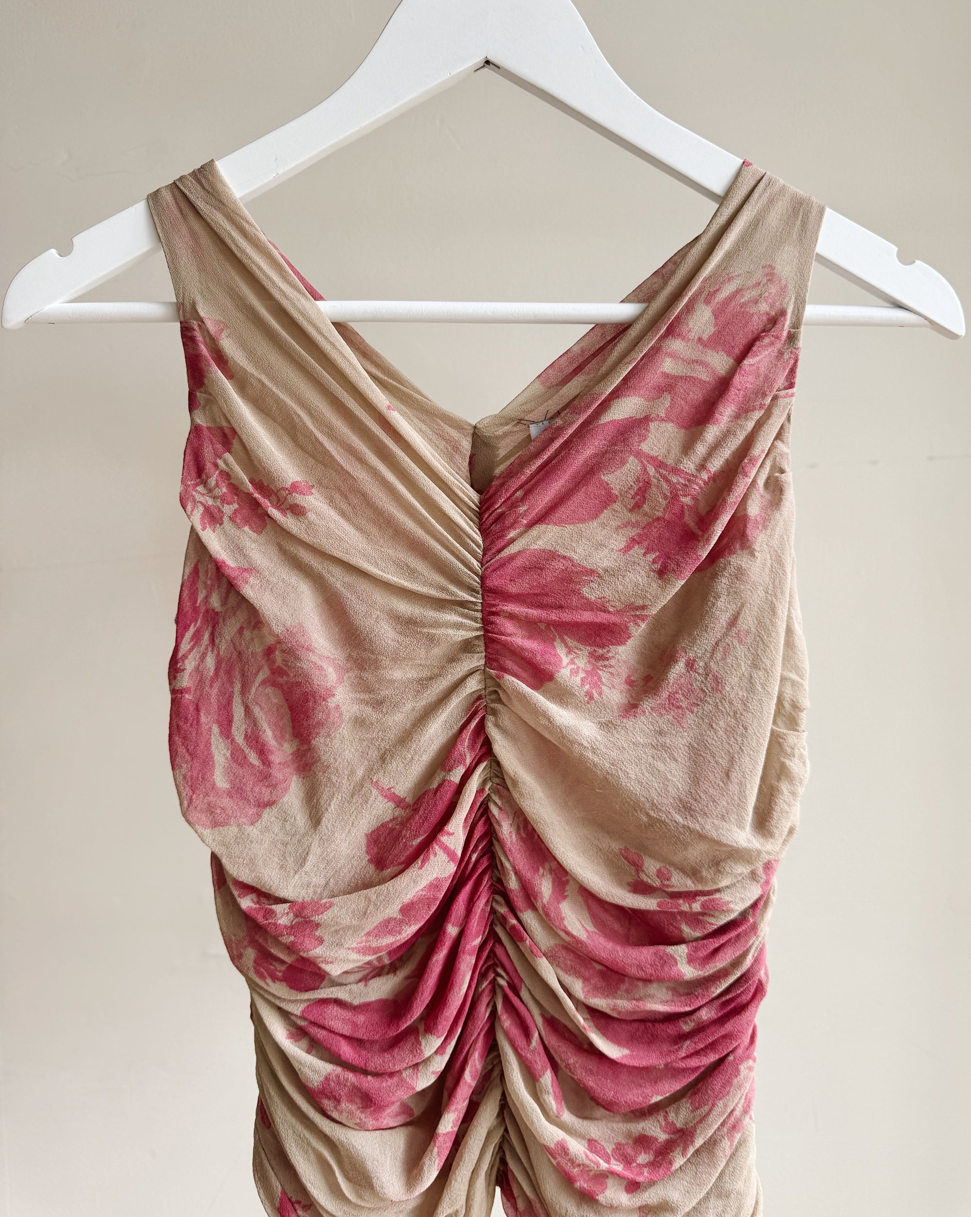 Rose Silk Ruched Top - Hey Jude