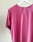 Fuchsia Silk Boxy Tee