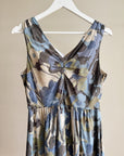 Dusty Blue Floral Babydoll Dress
