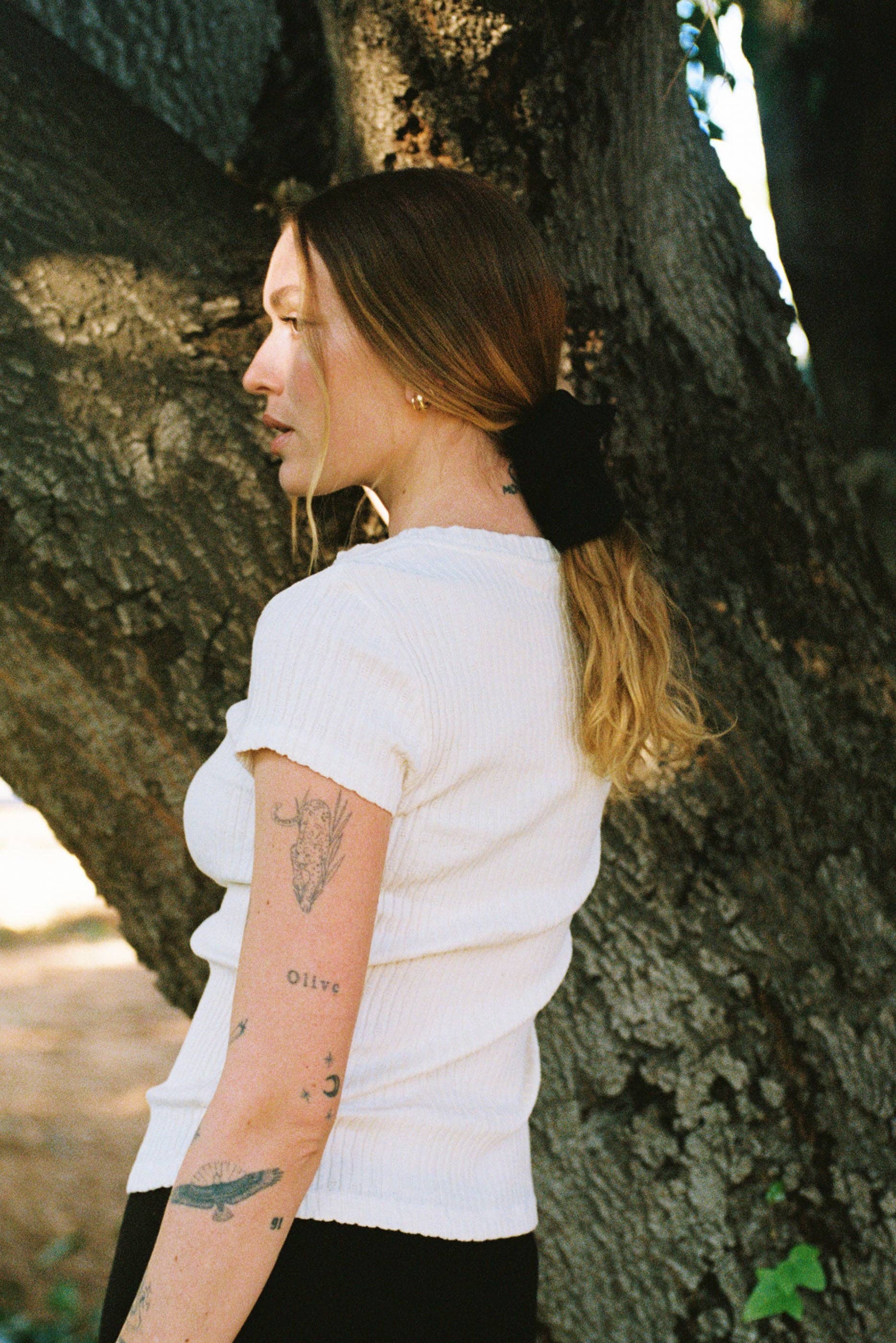 LA Relaxed | Pointelle Tee in Natural