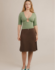 MPAZ STUDIO | Alma Keyhole Top in Apple Green - Hey Jude