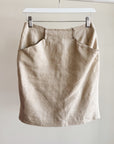 Natural Linen Mini Skirt