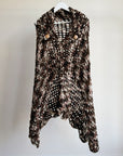 Earthtone Hand Knit Cape