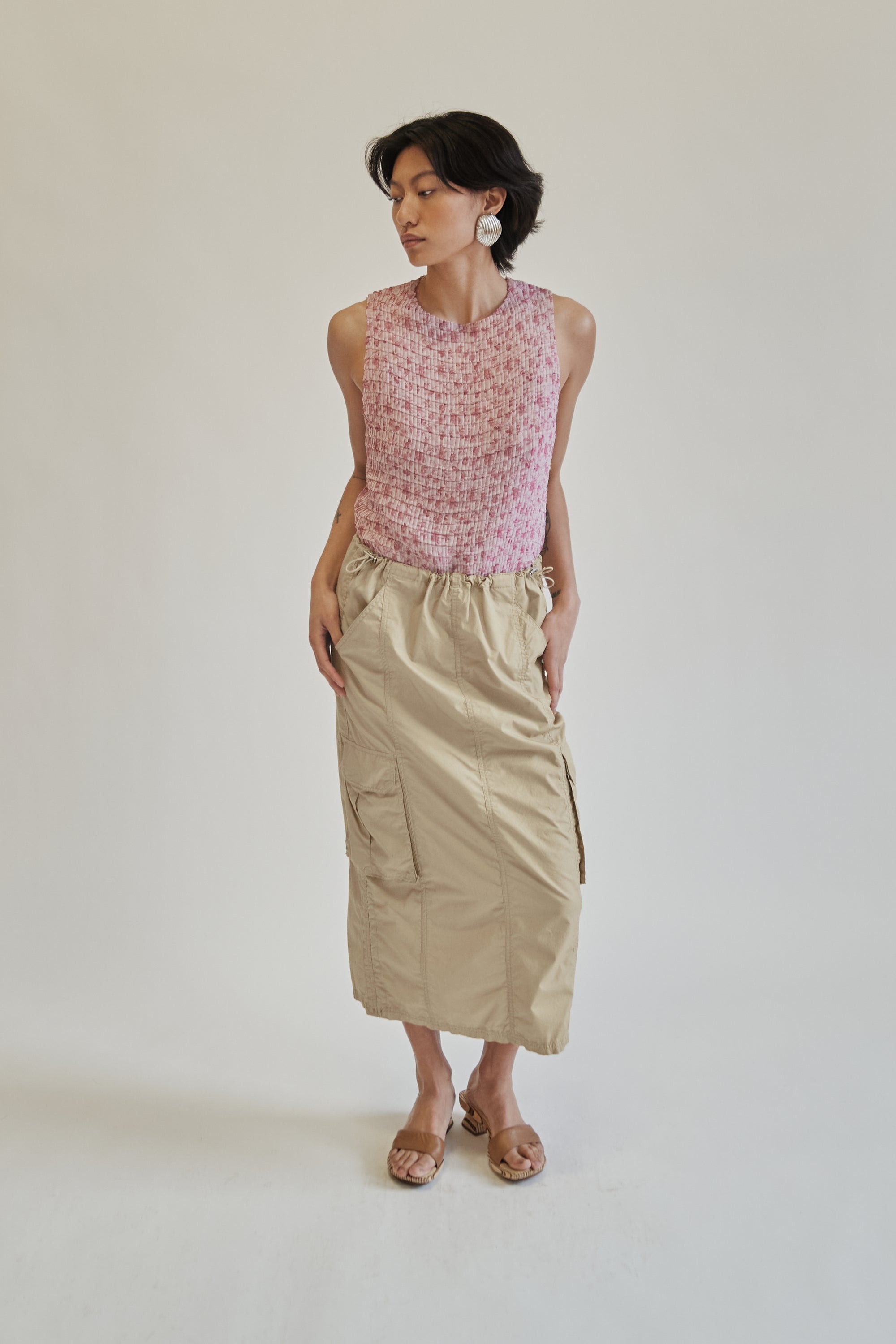 Sakura Textured Pleat Tank - Hey Jude