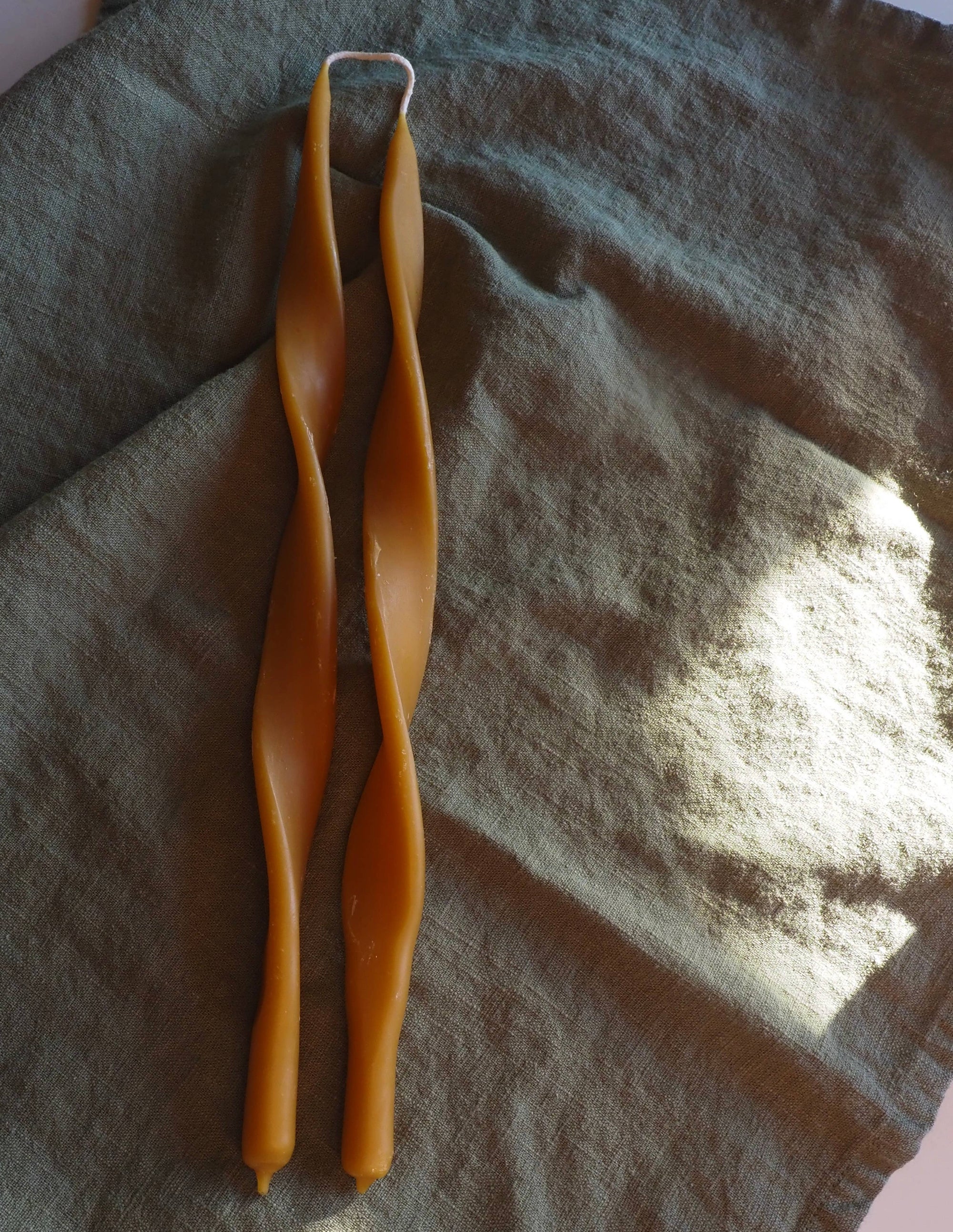 Woven | Pair of Ribbon Taper Candles - Hey Jude