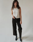 Ivory Silk Knit Tank
