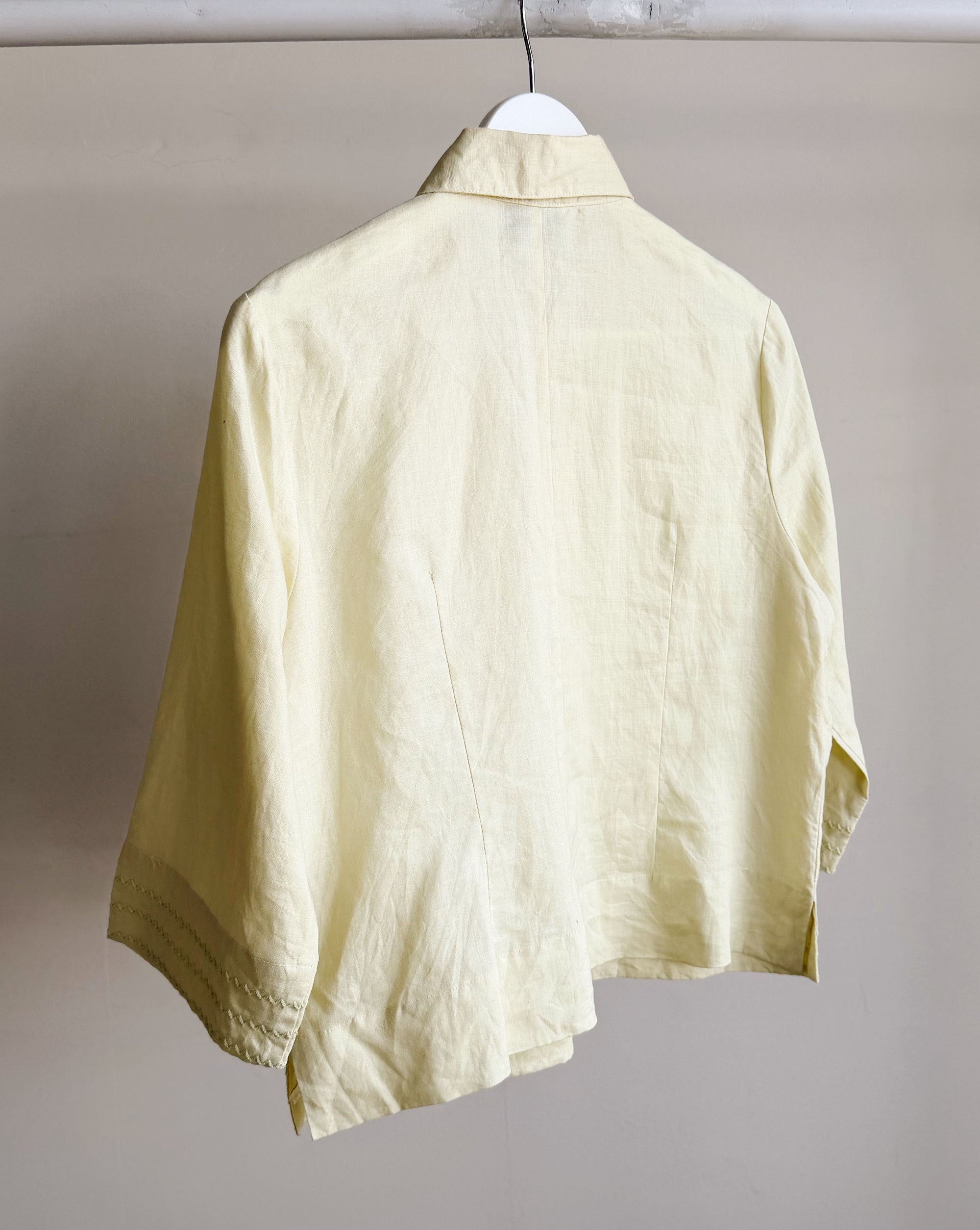 Butter Yellow Linen Blouse