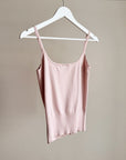 Blush Silk Knit Beaded Cami
