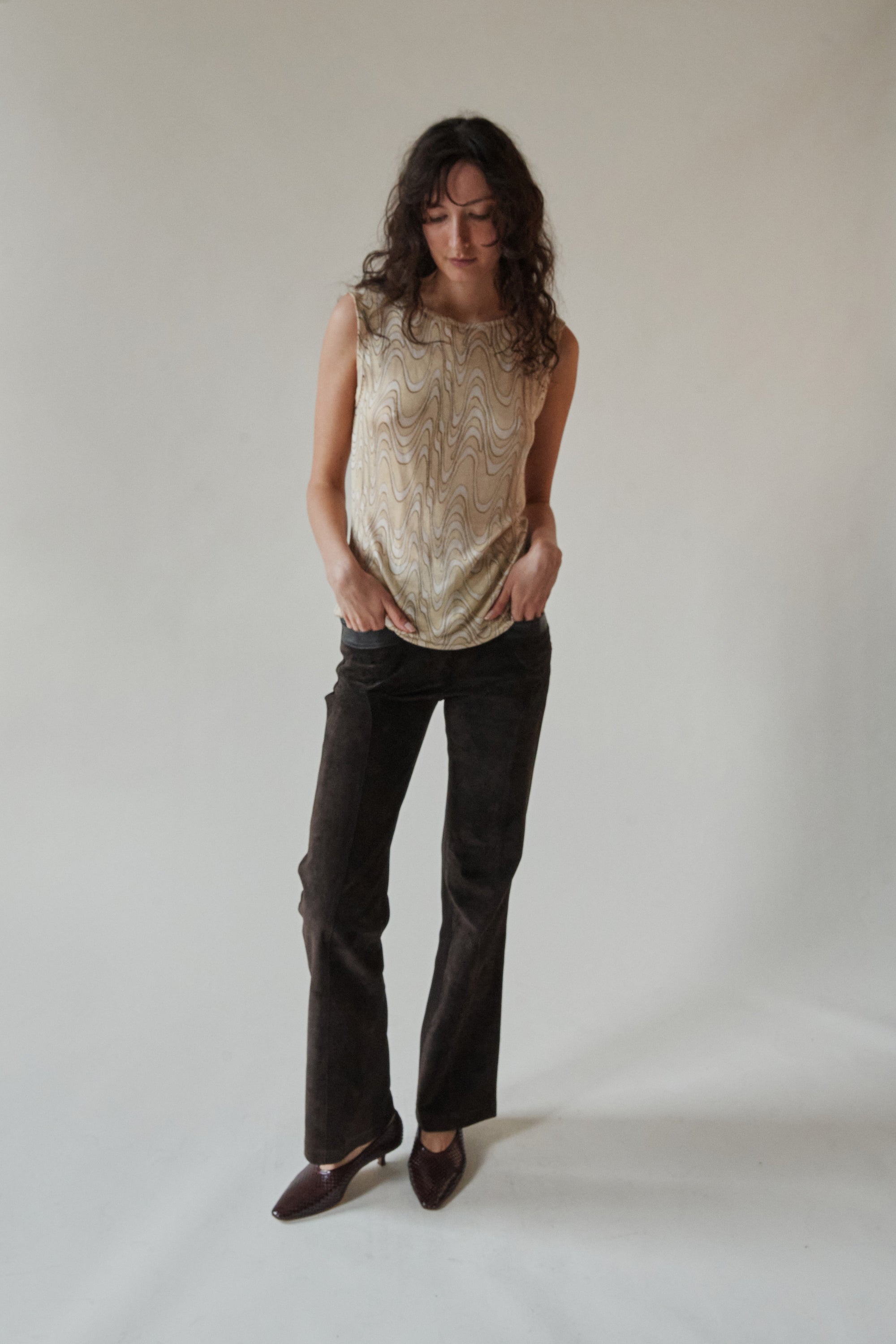 Honey Mesh Swirl Top