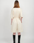 Ashley Rowe | Baggy Cotton Denim Jorts in Cream