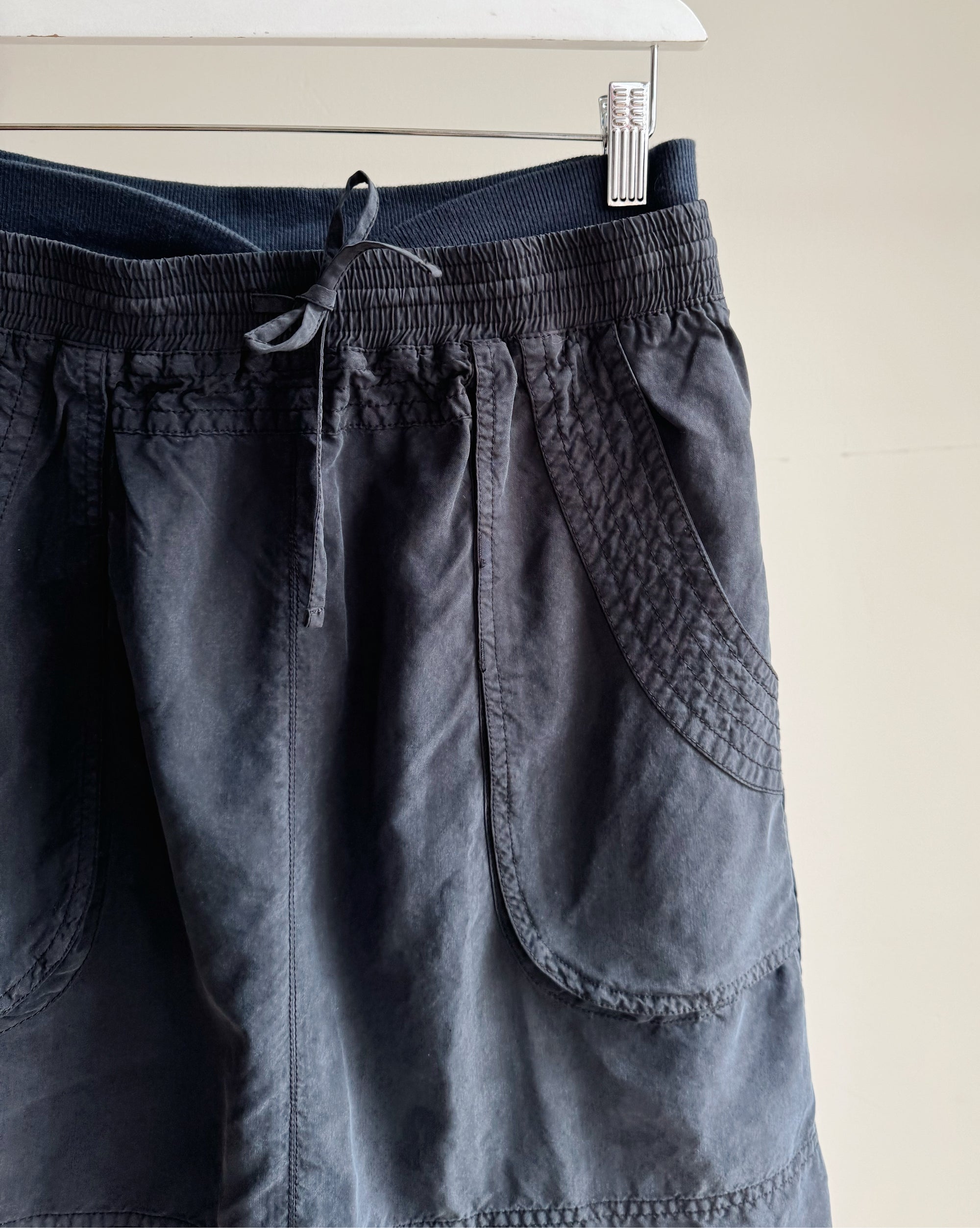 Black Silk Utility Mini Skirt - Hey Jude
