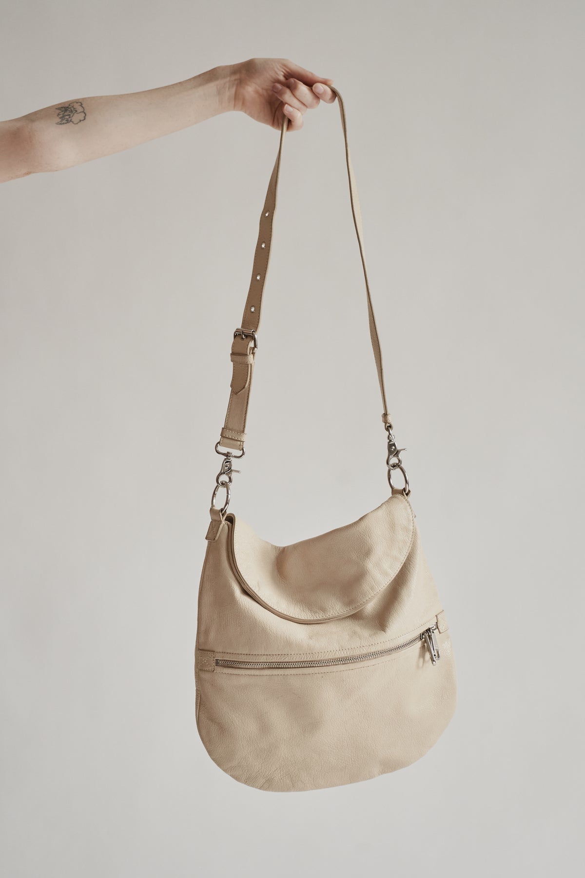 Oat Leather Crossbody Tote