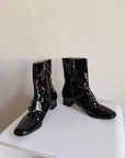Ink Patent Leather Ankle Boots | Size 8.5