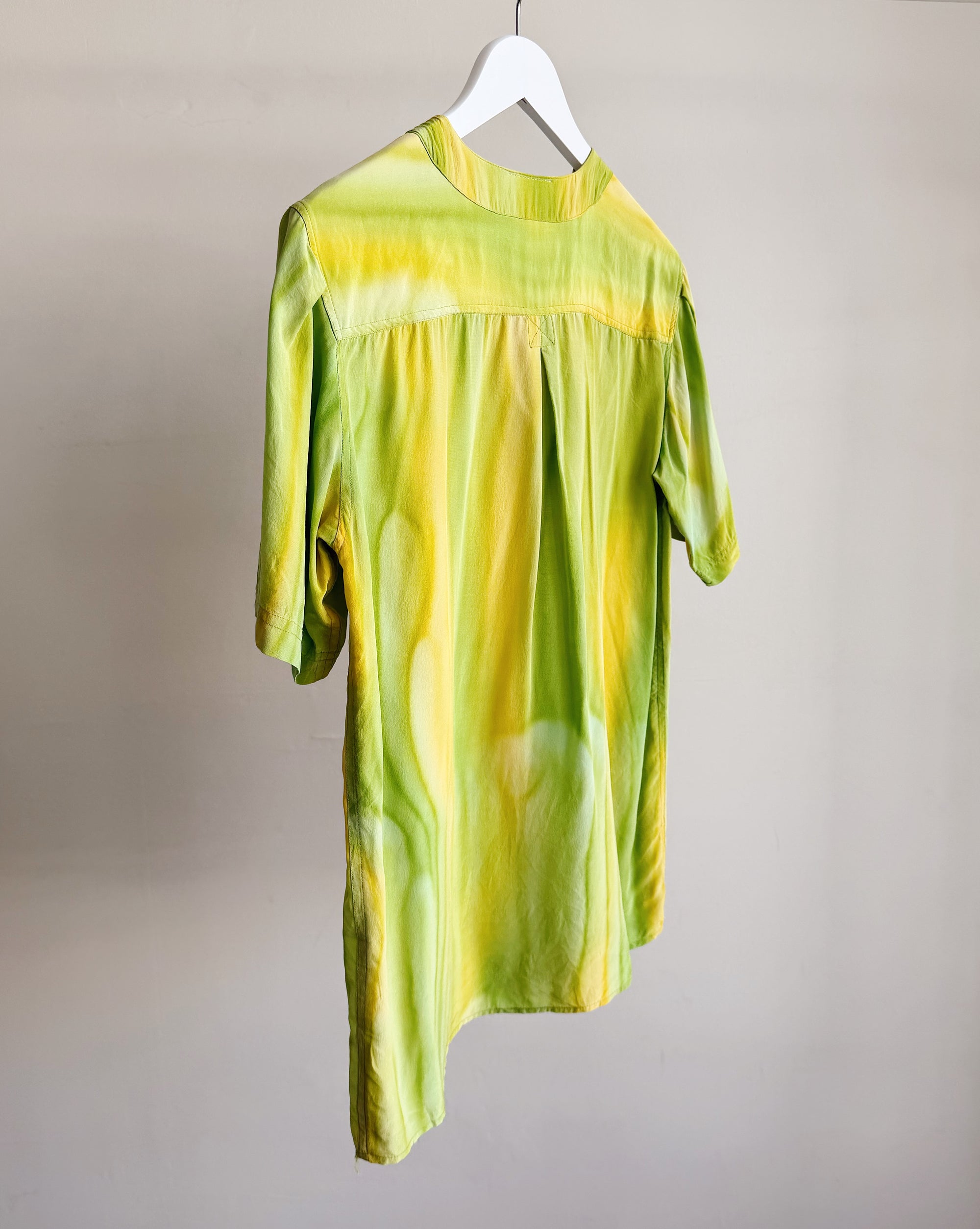 Citrus Watercolour Silk Blouse