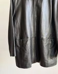 Soot Zip Leather Jacket - Hey Jude