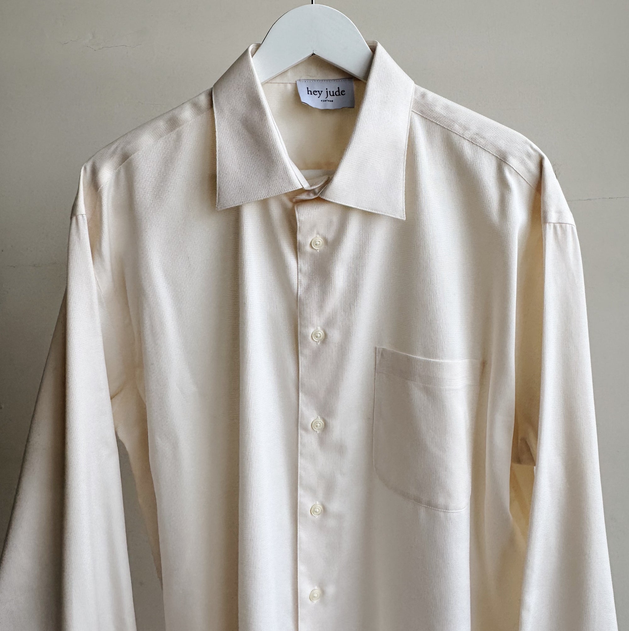 Cream Classic Cotton Button Up - Hey Jude