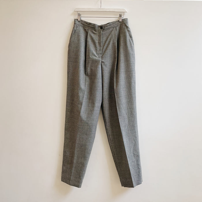 B&W Gingham Wool Trouser
