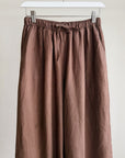 Chocolate Linen Wide Leg Pants