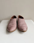 Mauve Pony Hair Leather Slip Ons | Size 38