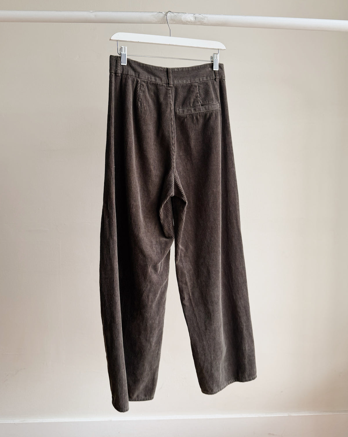 Mushroom Corduroy Barrel Leg Trousers - Hey Jude