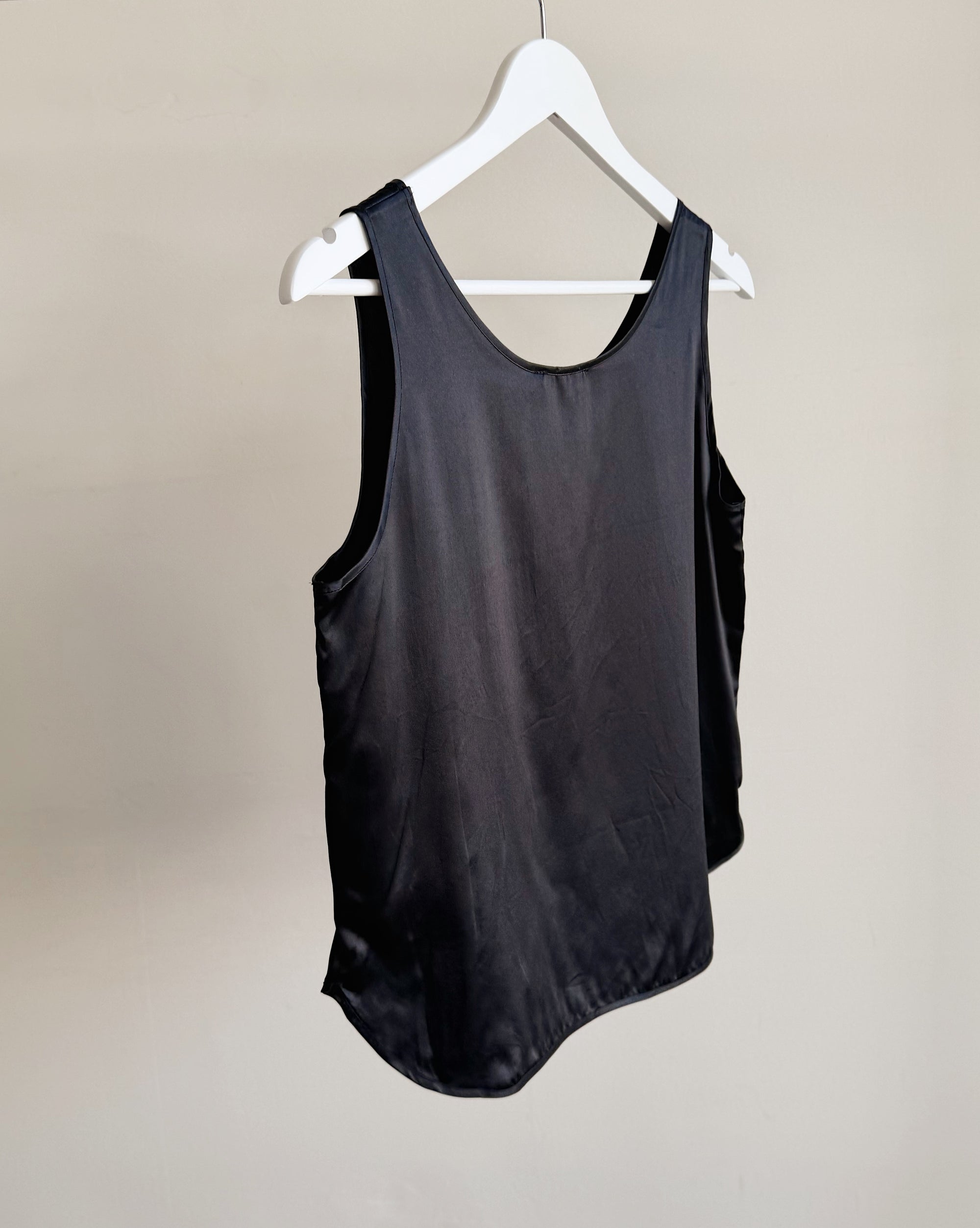 Onyx Minimalist Silk Tank